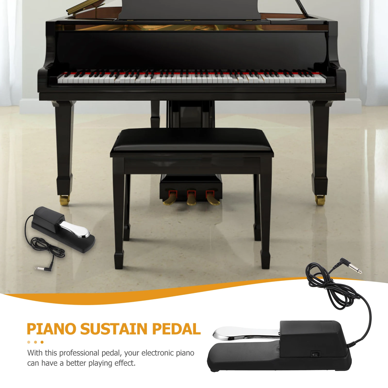 

Accessories Electronic Piano Foot Pedal Alloy Steel Digital Sustain Pedals for Keyboard