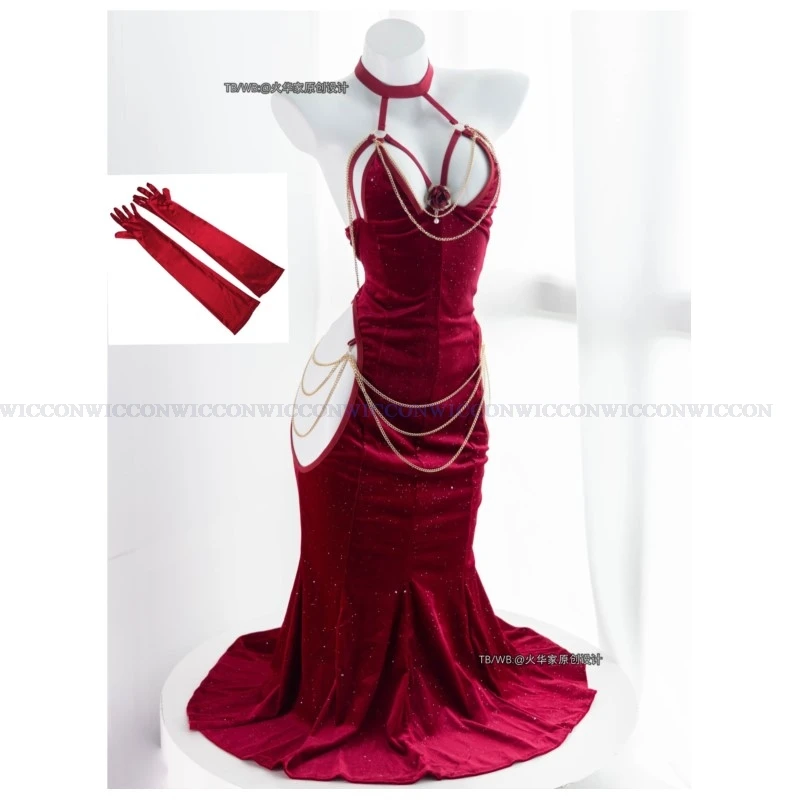 albedo red dress Albedo