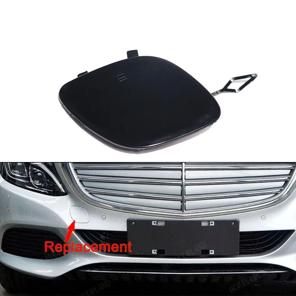 1 PCS ABS Black Front Bumper Towi Tow Hook Cover For Mercedes-benz C Class C200/220/250/300/350/400 W205 Sedan Coupe 2015-2018