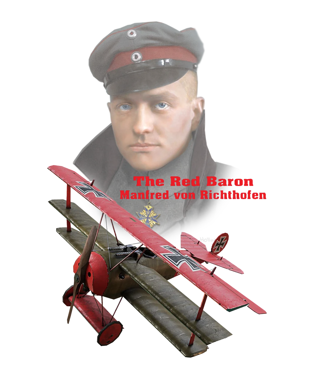 Fokker DR1 Red Baron - Manfred von Richthofen T-Shirt 100% Cotton O-Neck Summer Short Sleeve Casual Mens T-shirt Size S-3XL