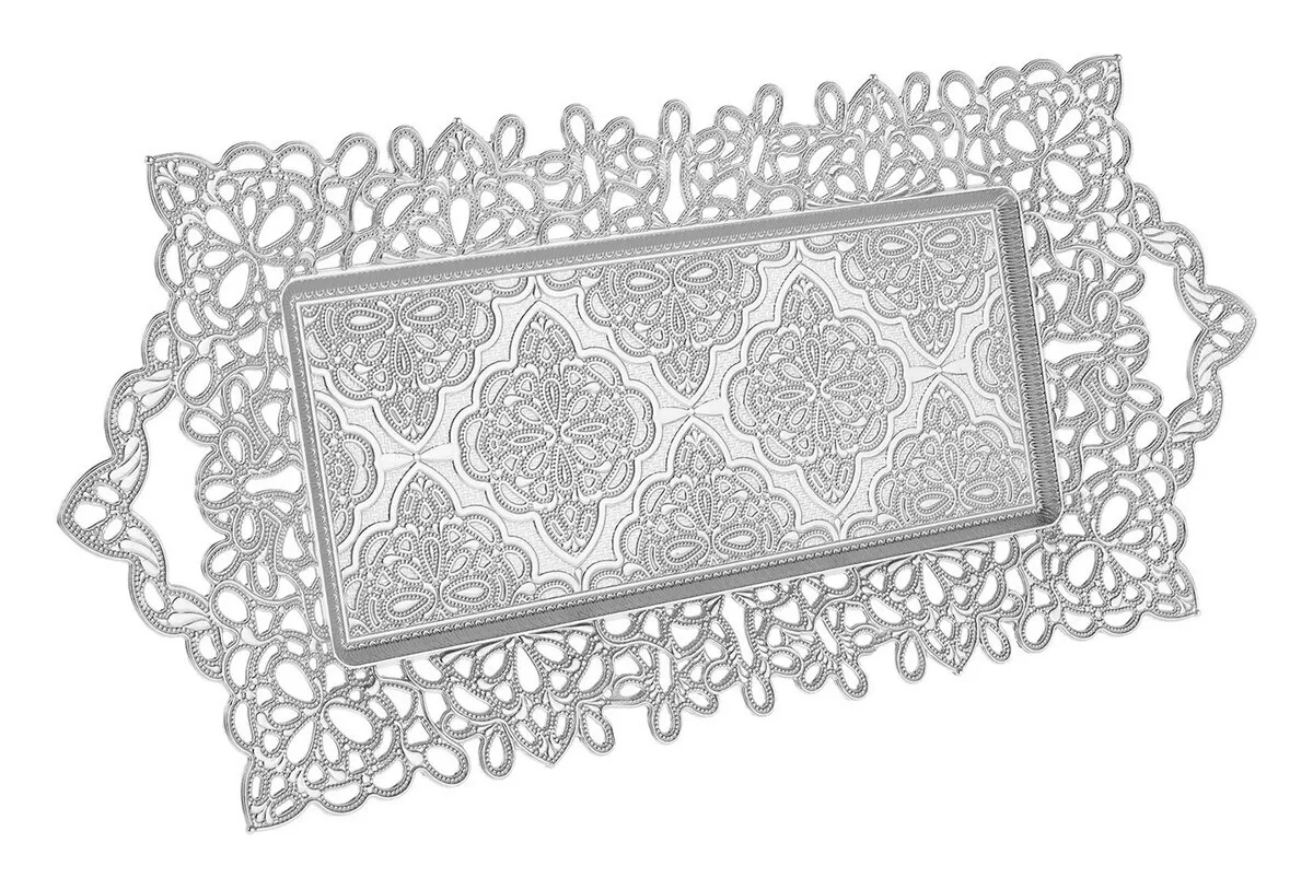 IQRAH Sena 2 Seater Bow Lace Rectangular Tray