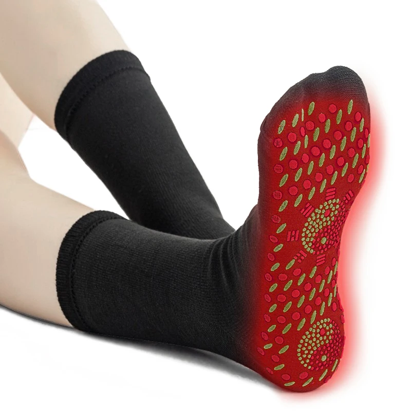 

1 pair Upgraded Mugwort Tourmaline Magnetic Socks Self Heating Therapy Magnetic Socks Unisex