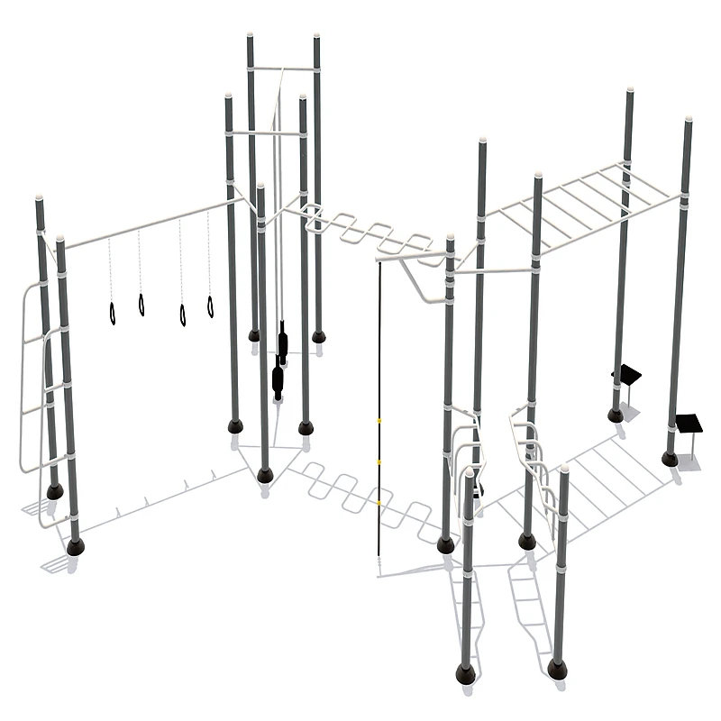 Galvanized Steel Outdoor Fitness Station Exercise Equipment for Community Park Playground