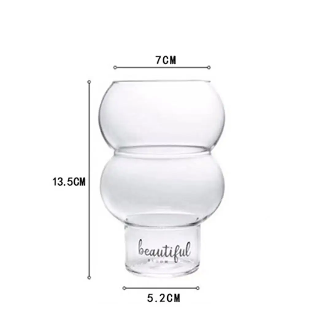 Transparent Cocktail Glass Coffee Tea Beer Juice Yogurt Milk Mug Cup 300ML