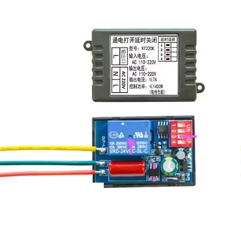 AC 110V 220V Power-ON Delay Module Voltage Output 180min Adjustable Switch Timer Delay Controller For arduino