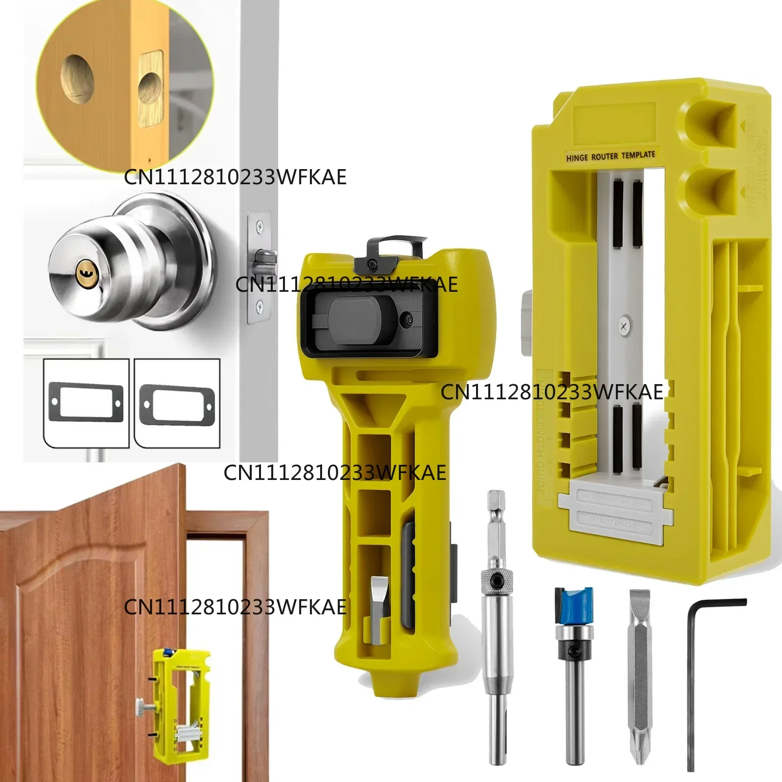 Door Hinge and Door Latch Installation Kit Door Hinge Mortiser Template  Accurate Chiseling Scoring Easy to Use