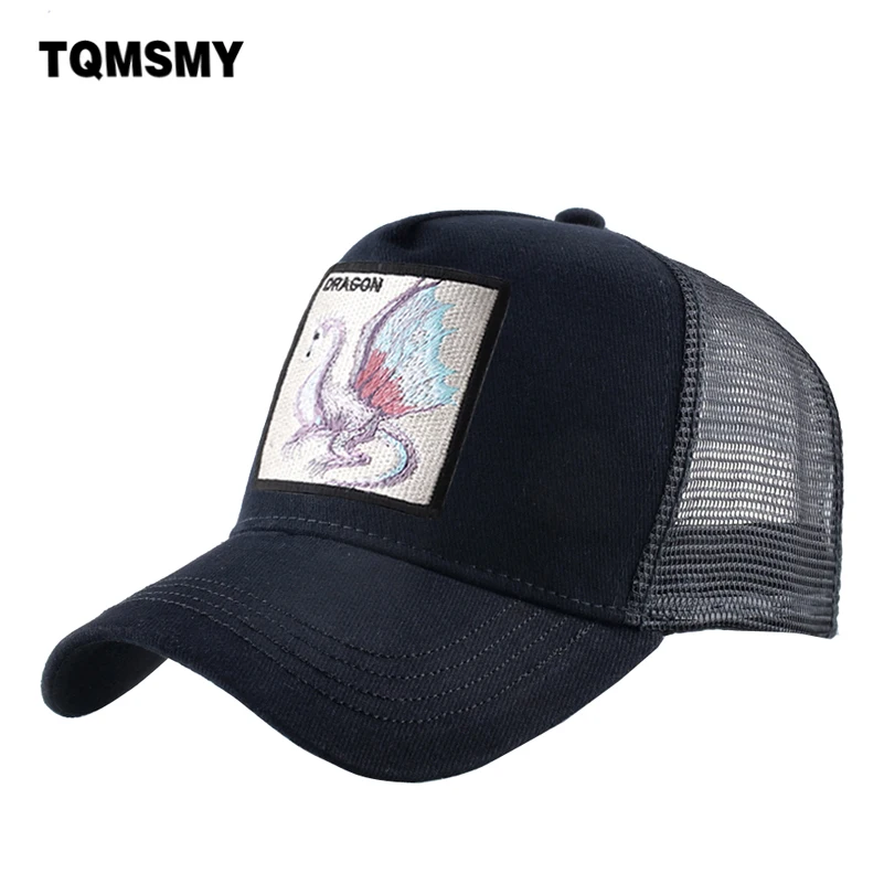 TQMSMY Embroidery Dragon Baseball Cap Men Outdoor Casual Visor Hats Women Snapback Trucker Caps Unisex Hip Hop Drake Bones