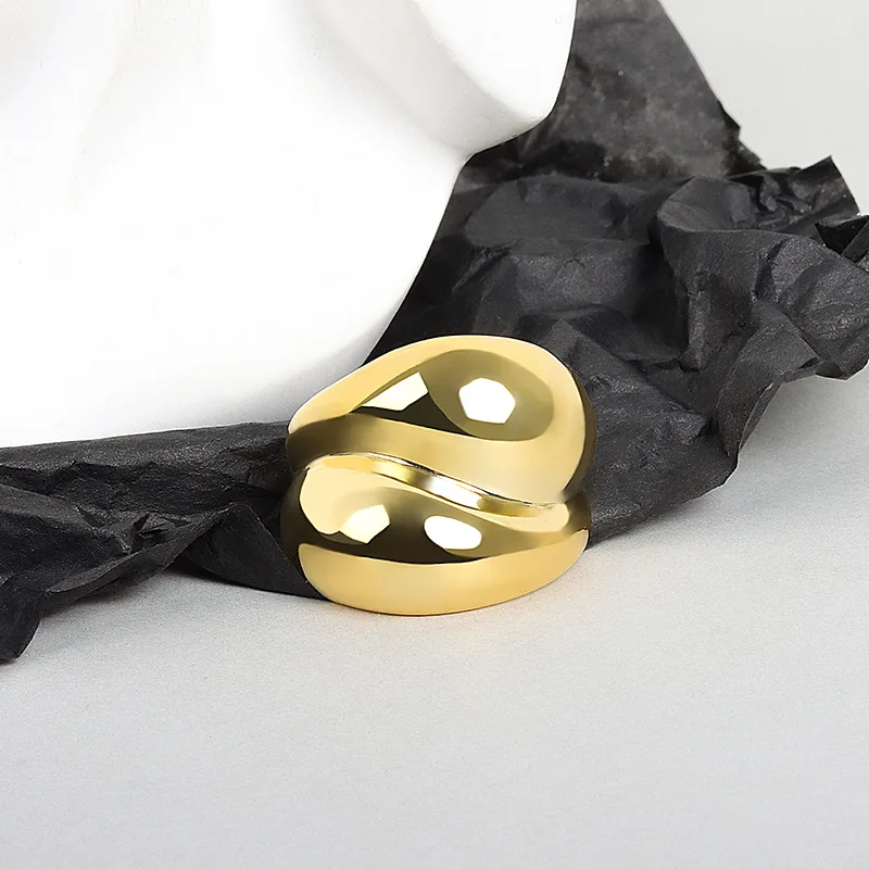 

925 Sterling Silver Designer Jewelry Smooth Surface Thick Rings For Women Couple Wedding Engagement Ladies Accessories