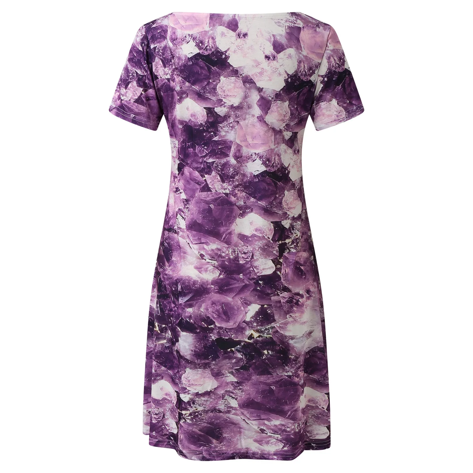 Feminino estilo boho floral decote em v midi vestido casual vintage solto vestidos de manga curta 2025 roupas de verão senhoras praia vestido de verão