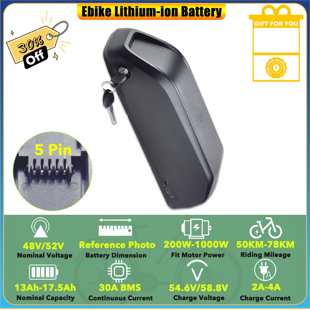 

Windone E2 Battery 48V 13Ah 15Ah 17.5Ah Lithium-ion Down Tube Ebike Batteries