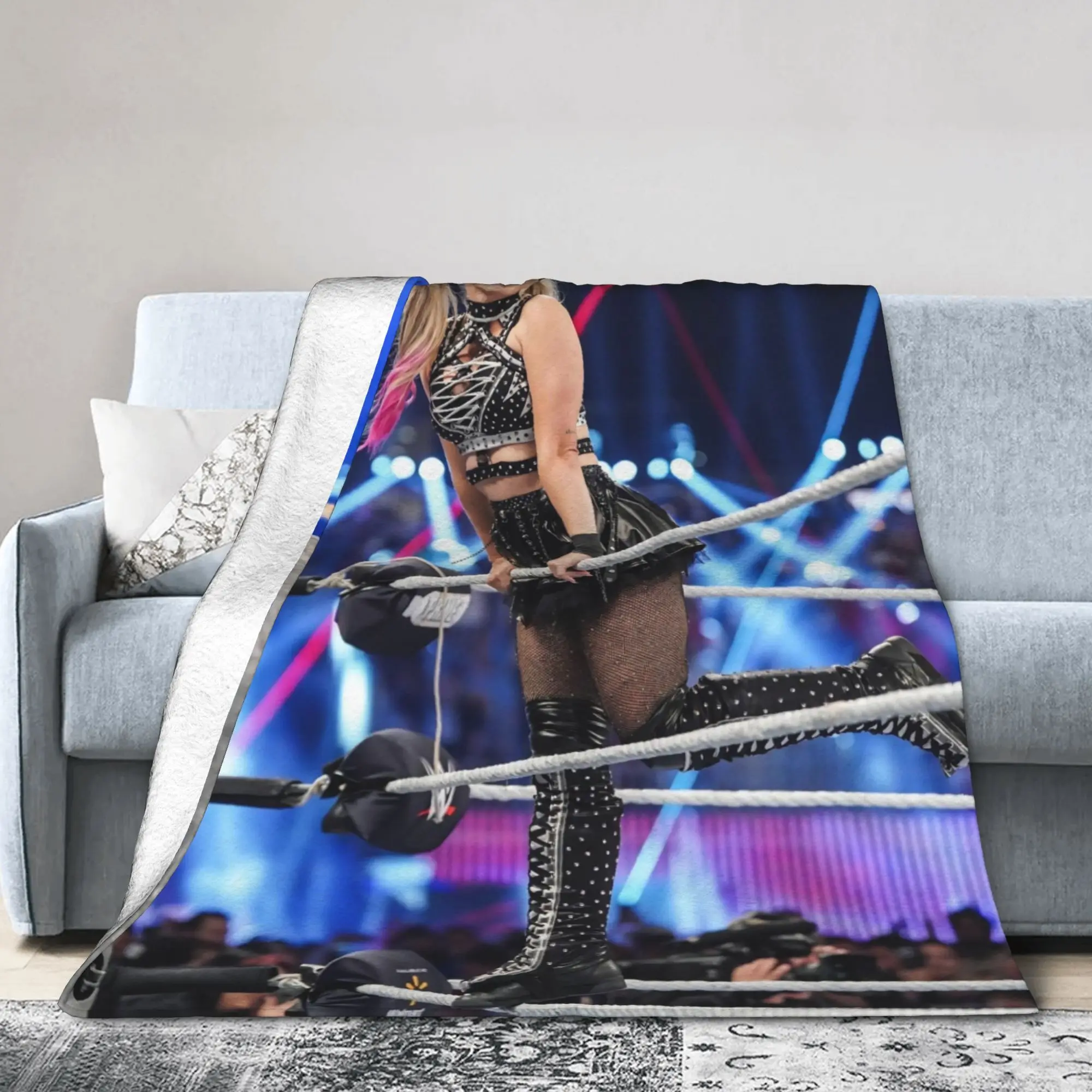 Alexa Wrestler Blisses Knitted Blanket Wrestling Cool Fuzzy Bedding Throw Blankets Rug Piece Ultra-Soft Airplane Travel Portable