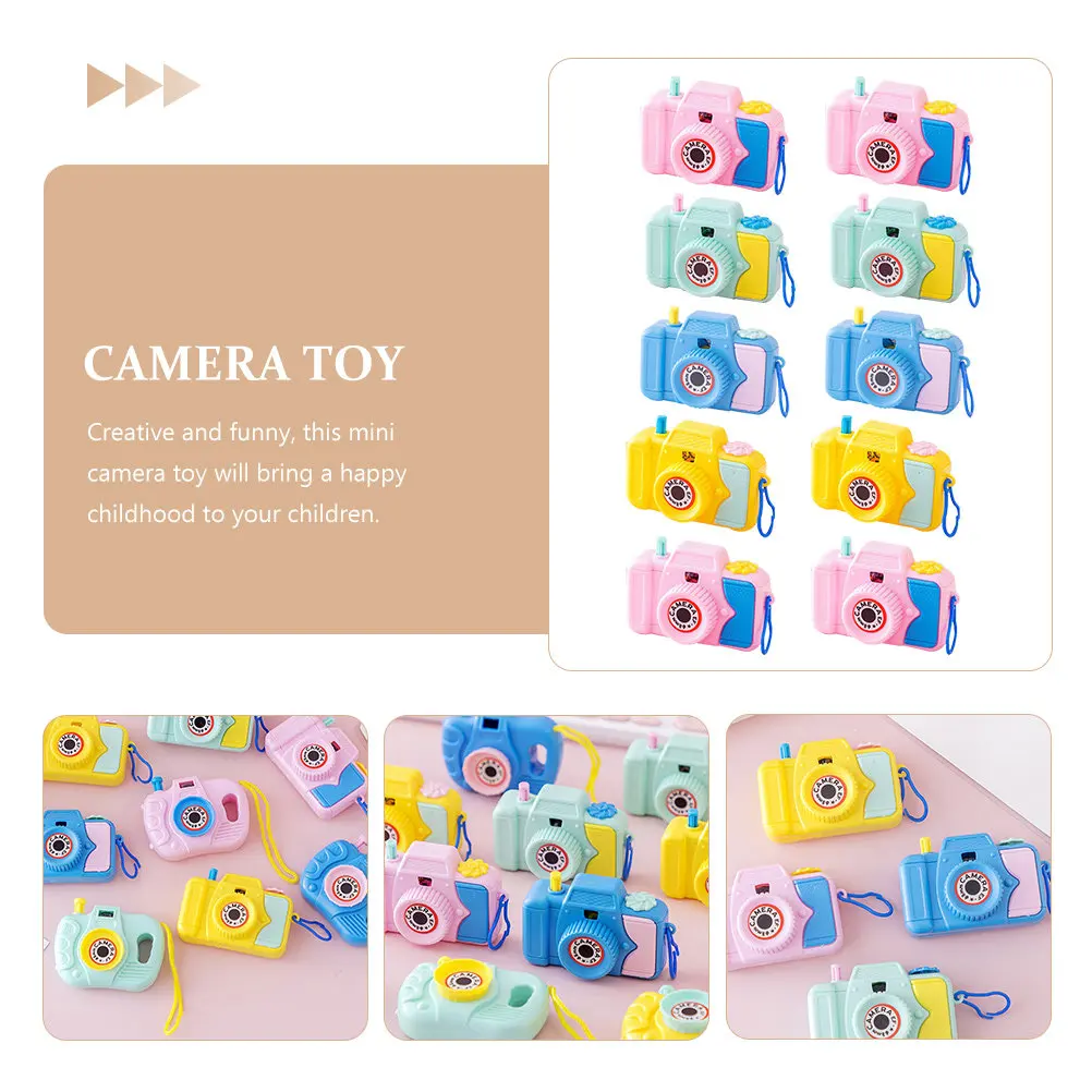 10Pcs Projection Mini Camera Plastic Educational Simulation Plaything Creative Child Development Kids Gift Projection Camera Toy