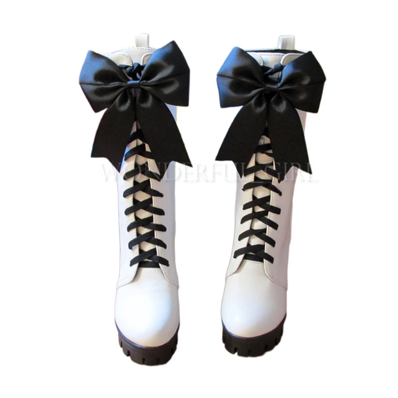 جديد أنيمي الأسود بتلر سيل Phantomhive السيرك تأثيري الأحذية الدانتيل متابعة عالية الكعب تأثيري أحذية للنساء/الرجال الأبيض حجم 35-43
