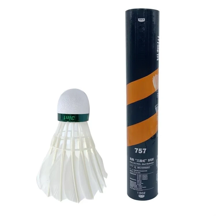 High Quality Durable Goose White 3in1 Brand Badminton Feather Shuttlecock Stable and Sturdy High-speed Badminton Shuttle