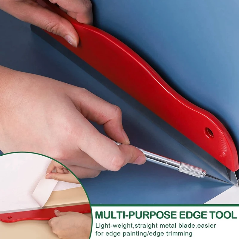AT02-Scraper Strumento per pellicola Carta da parati Strumento per lisciare Carta da parati Pennello per carta da parati Appeso Adesivo per pittore Kit di strumenti per pittura