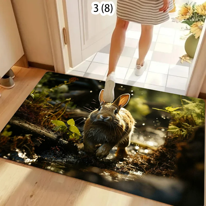 Forest Moss Stream Rug Carpet Mat Non-Slip for Entryway Bathroom Kitchen Wilderness Home Decor  Floor Mat Door Mat