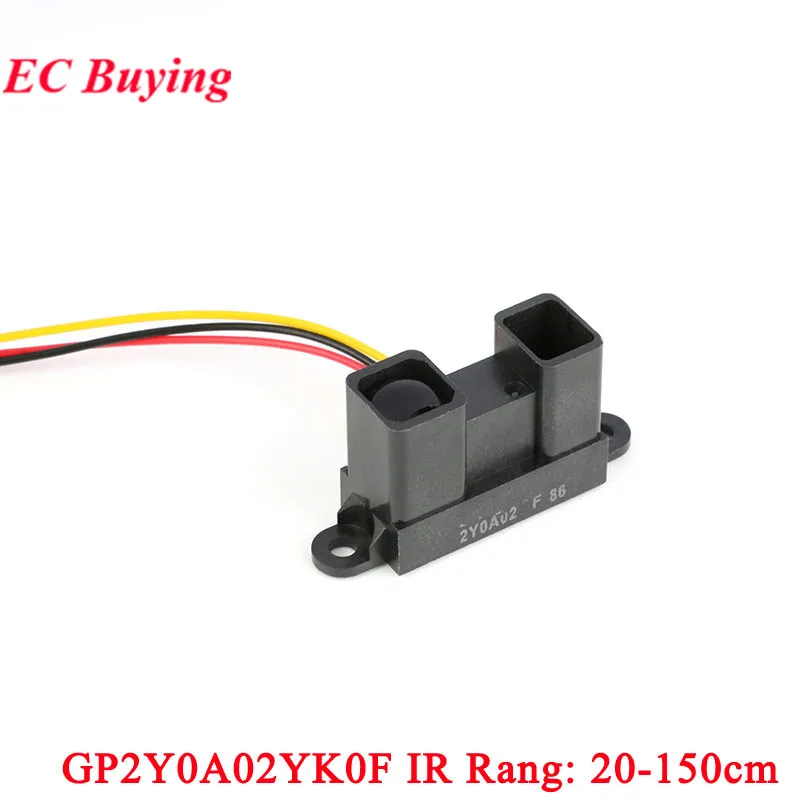 GP2Y0A02YK0F 20-150cm GP2Y0A21YK0F 10-80cm GP2Y0A41SK0F 4-30cm GP2Y0E03 4-50cm GP2Y0A51SK0F 2-15cm IR Infrared Ranging Sensor