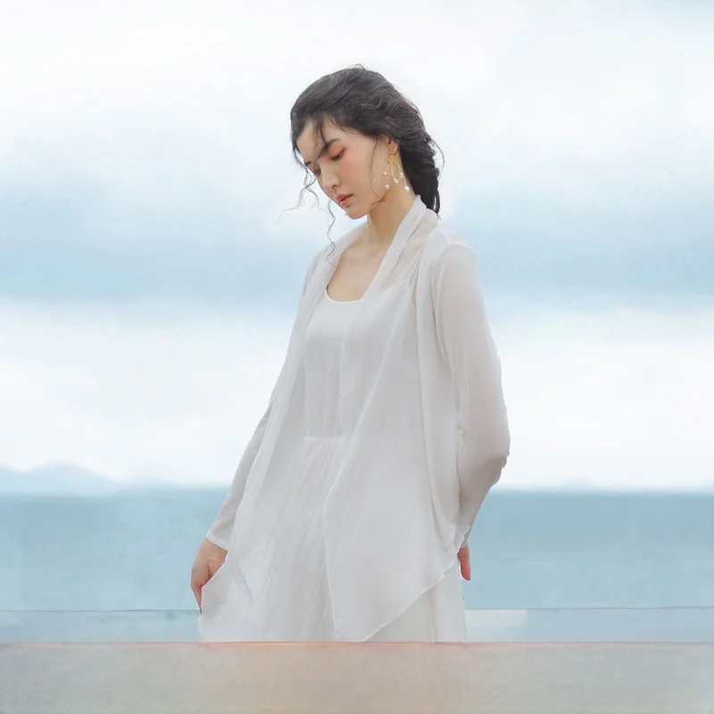 

Женский вязаный кардиган свободного кроя, осенняя новинка, стройнящий силуэт, с длинными рукавами, однотонный, Life on the Left