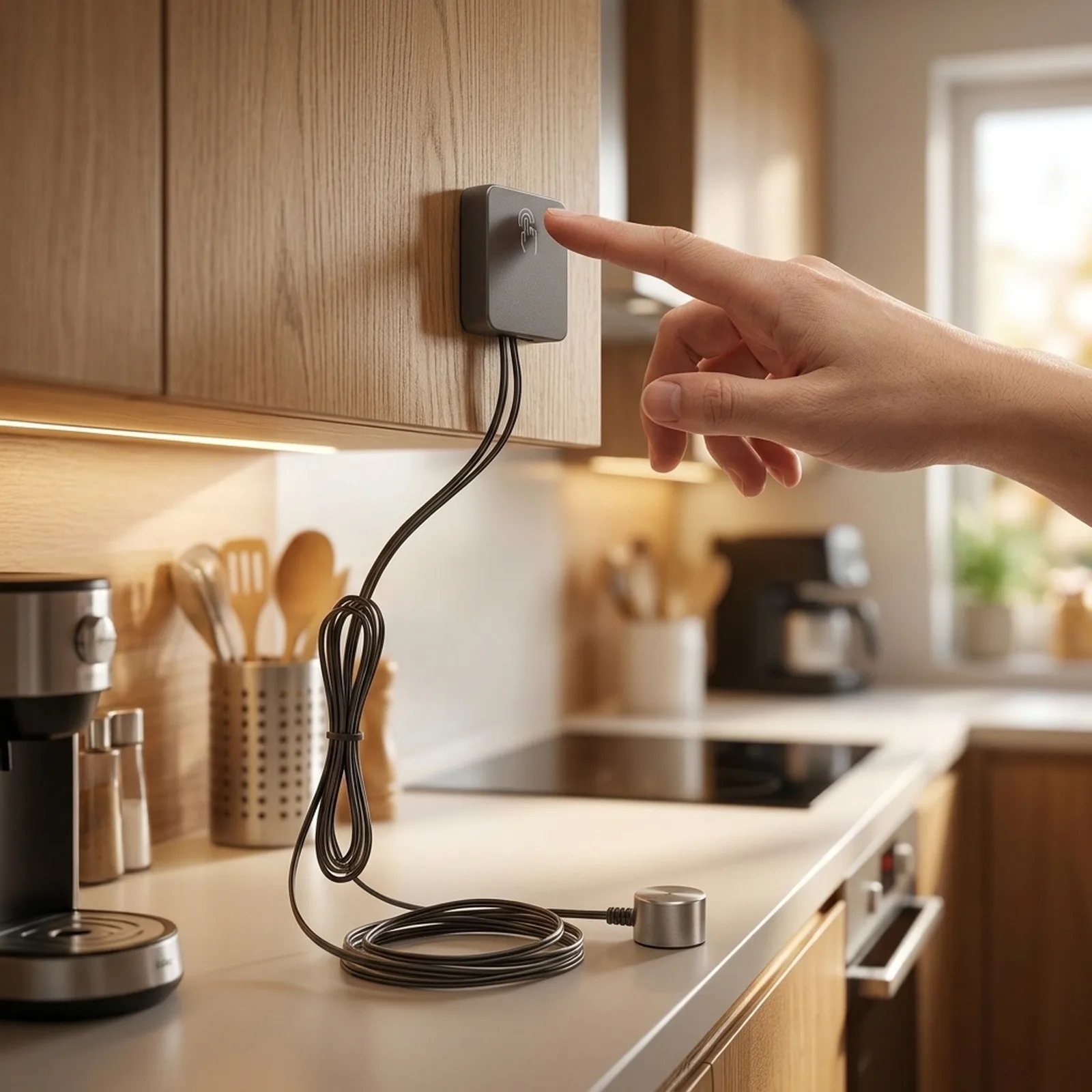 Detection And Induction 12V 24V Cabinet Light Hand Wave Sensor Switch Touch Sensor Technology Black Color Compact Size