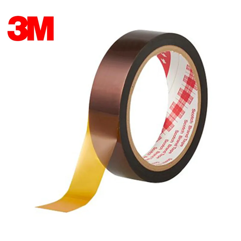 3M 5413 High Temperature FEP Coating On Both Sides  Resistance Tape Polyimide Tape, Amber,2.7mil , 12.7mmx33M/roll ,Dropshipping