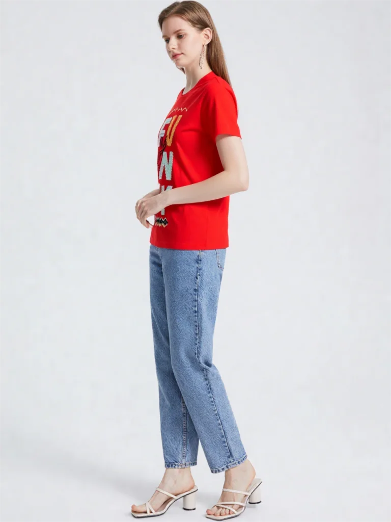 

New arrival women t shirts top tee short sleeve men clothes performance red tee summer wear 0380