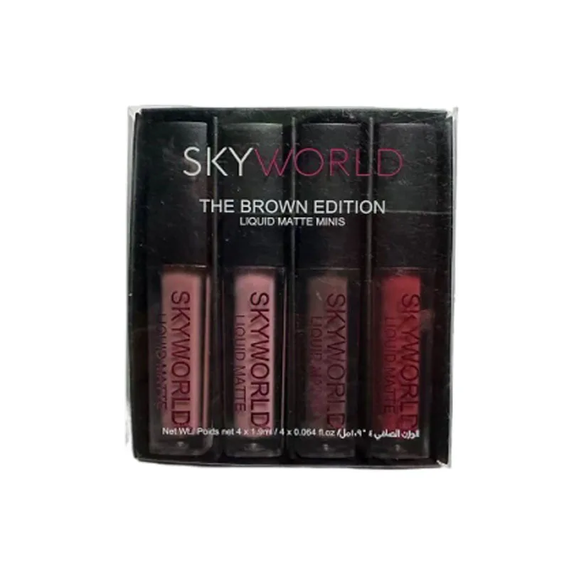 SKYWORLD ลิปสติกชุดยาวนานเม็ดสีสูง Hydrating Lip GLOSS Moisturizing Soothing Lip Balm ของขวัญแต่งหน้าผู้ที่ชื่นชอบ