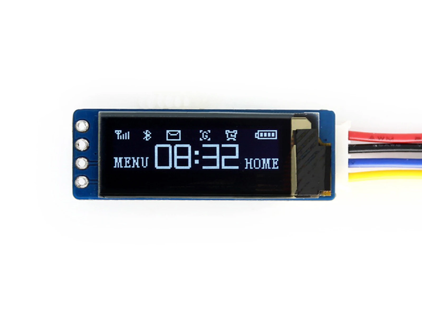 modulo-de-exibicao-oled-waveshare-de-091-polegadas-para-raspberry-pi-arduino-091-polegadas-diagonal-128x32-pixels-com-controlador-incorporado