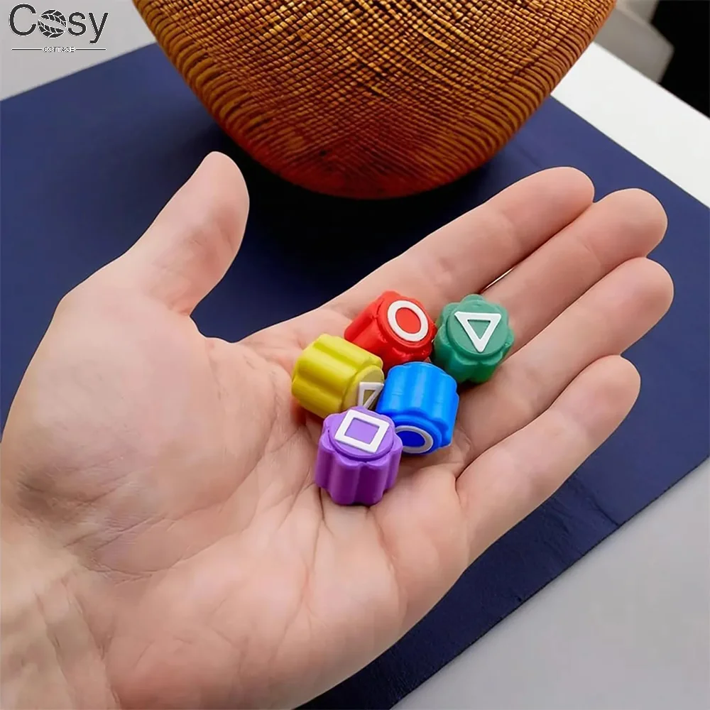 5-piece Set Korean Traditional Play Game Gonggi Korean Game Stones Set, Gonggi Jack Stone Pebbles Round Case