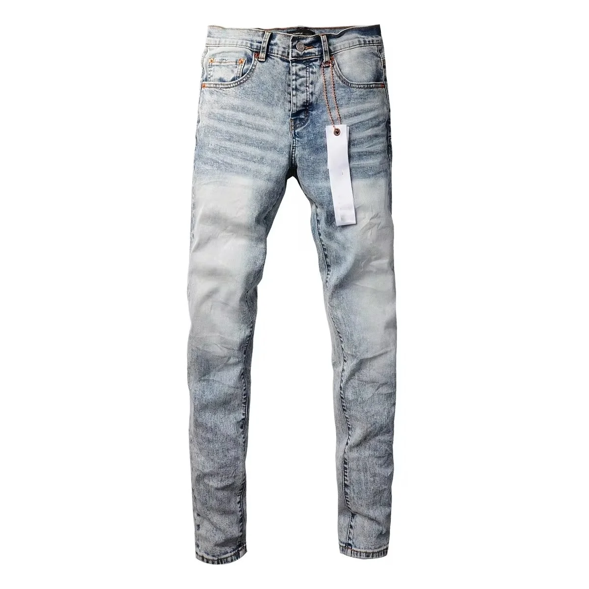 Fashion streetwear Purples jeans Man brands Fashion top quality Repair Low Raise Skinny Tie dye printing Make old pants