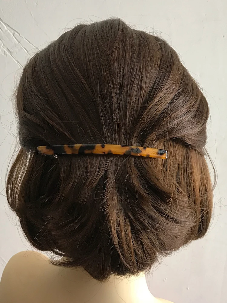 1 Stuk Vrouwen Mode Acetaat Geometrische Haarclips Vintage Haarspelden Lange Haarspeldjes Alle Match Mode Haaraccessoires Geschenken