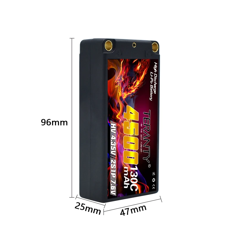 1/2 pces treaty 2s 130c lipo bateria 7.6v 4500mah casca dura com bala de 5mm com plugue t para rc carro buggy fpv drone modelo peças