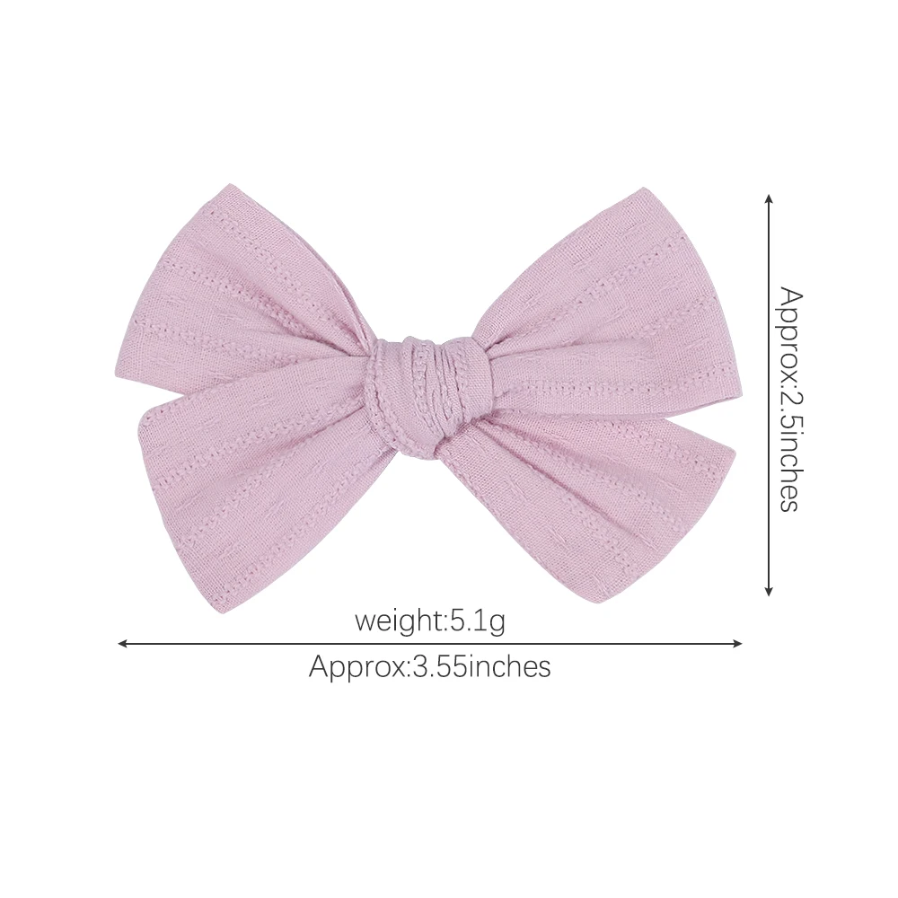 2Pcs/Set 3.55\'\' Candy Color Bowknot Hair Clips For Cute Girls Cotton Bows Clips Hairpin Barrettes Headwear Kids Hair Accessories