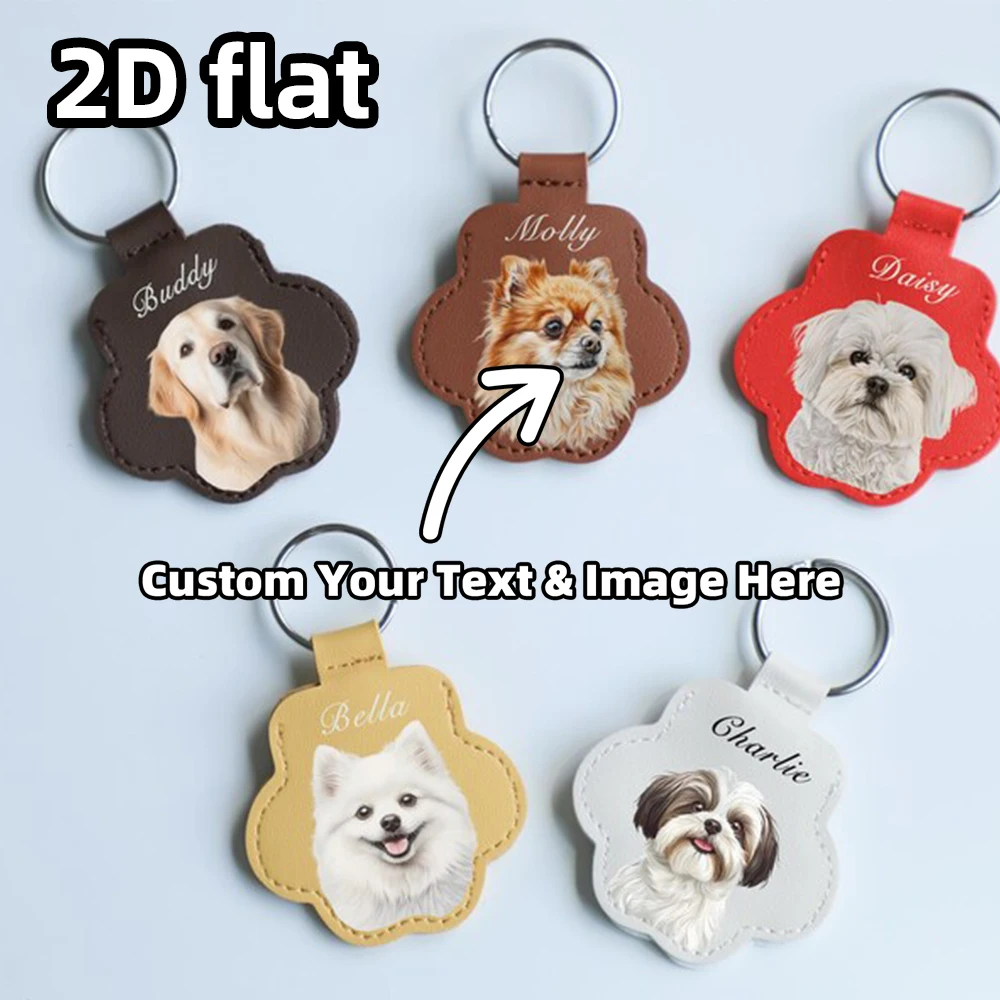 Personalized custom pet photo keychain - Cute dog and cat commemorative fur accessories - Holiday gift - Birthday surprise
