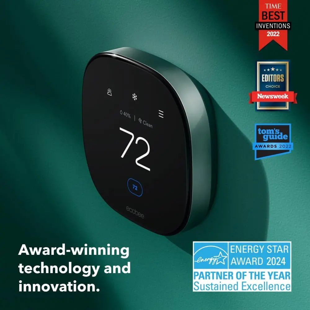 New Smart Thermostat Premium with Smart Sensor and Air Quality Monitor - Programmable Wifi Thermostat - Works with Siri, Alexa