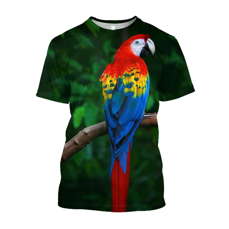 

3D Cute Animal Parrots Printed T Shirt Psittaciformes Graphic T-shirts For Men Kid Fashion Funny Harajuku Top Clothes Tee Shirts