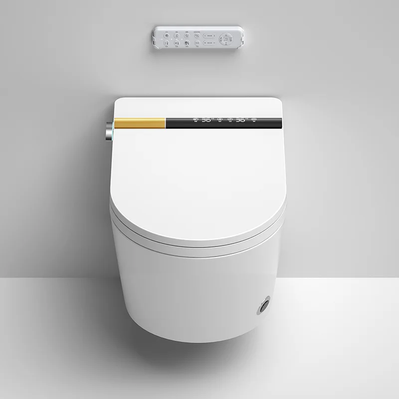 Inteligentna toaleta elektroniczna z automatycznym spłukiwaniem, funkcją manualnego spłukiwania, inteligentna, do użytku przez kobiet w ciąży, wisząca.
