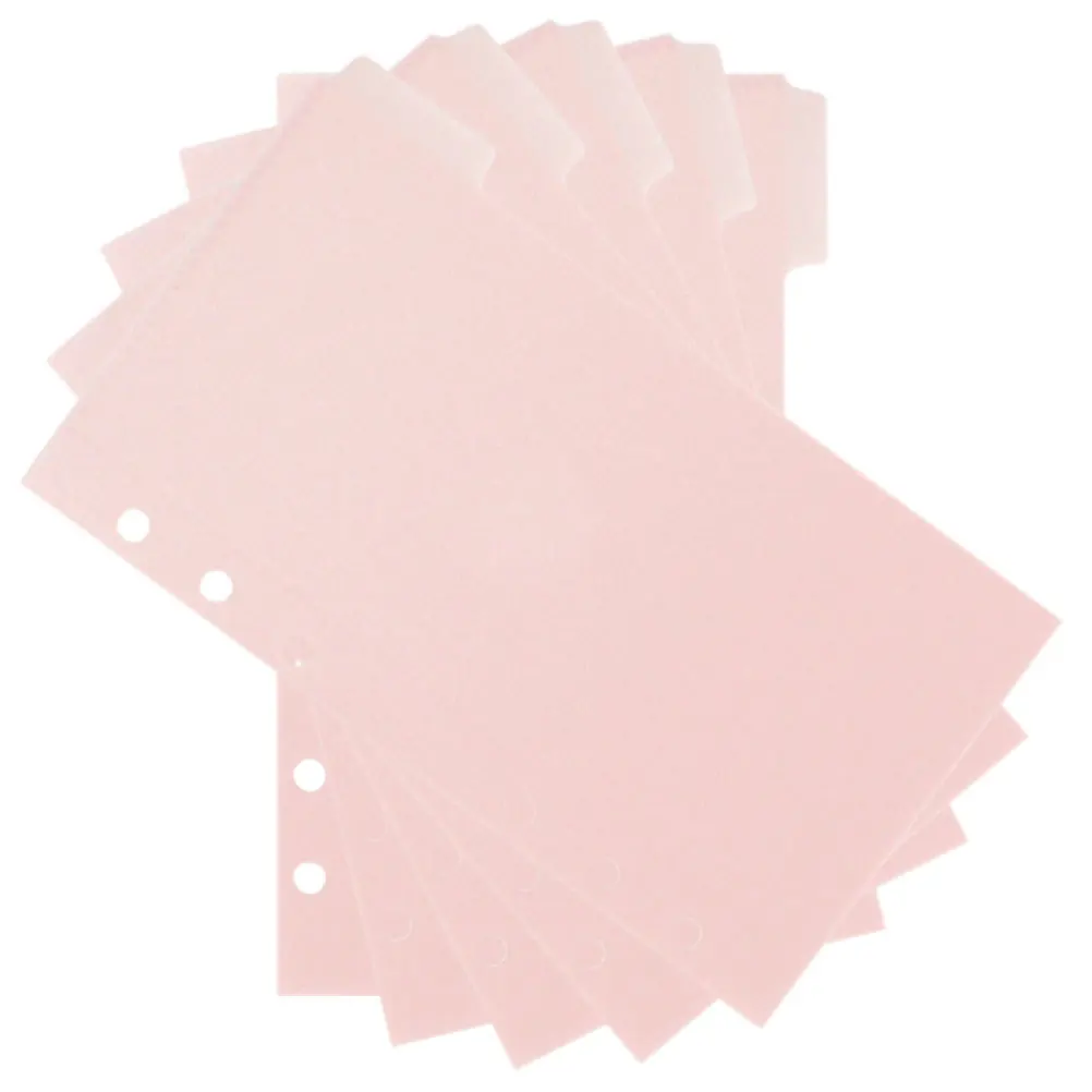 مجموعة واحدة من جيوب الموثق، مجلد مستندات بلاستيكي مكون من 6 فتحات، منظم خفيف الوزن لدراسة السفر المكتبي، فواصل الموثق #3