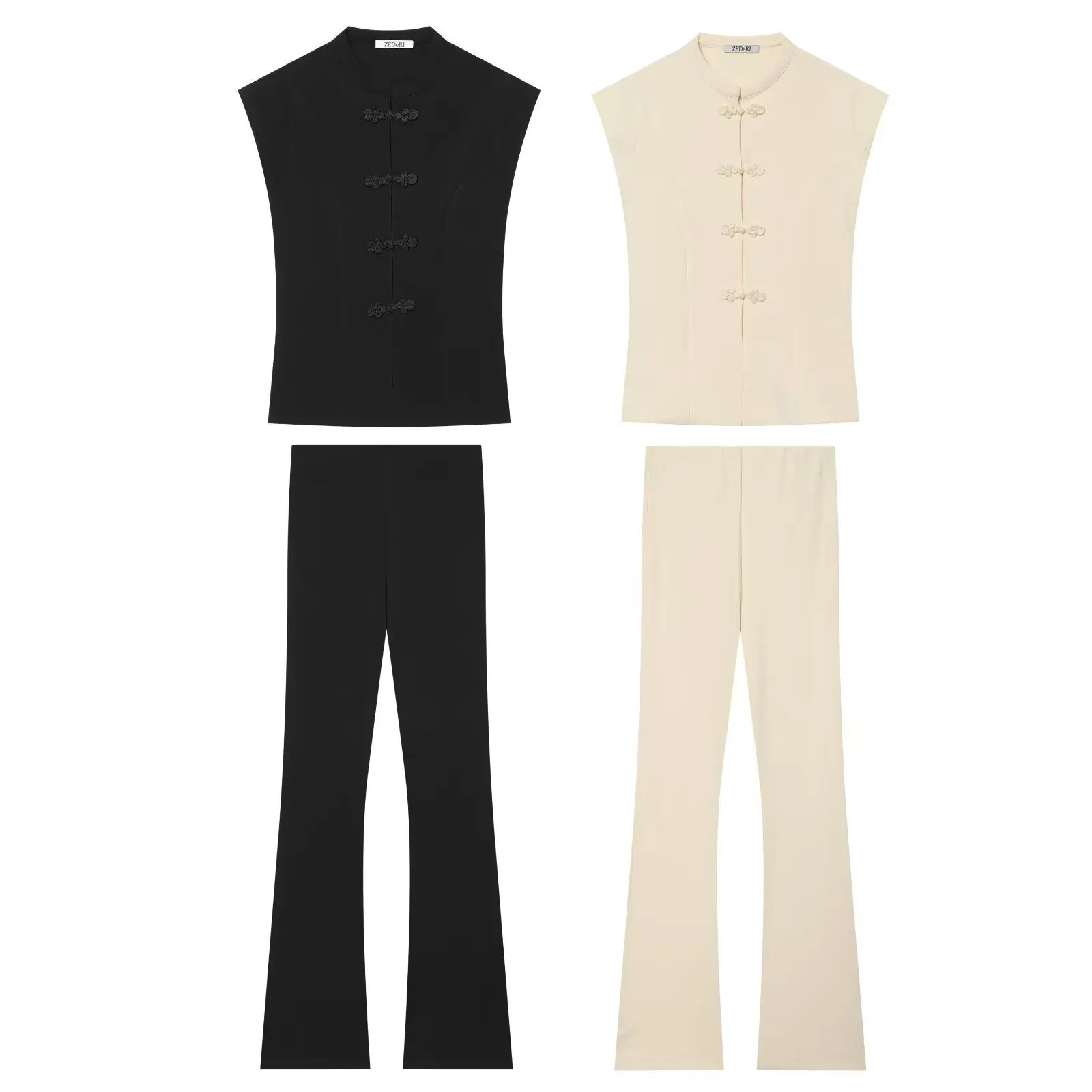 

Dave&Di New Rope Knot Elastic Top And Pants Set Woman Clothes Pant Sets New Two Piece Set Women's Suit