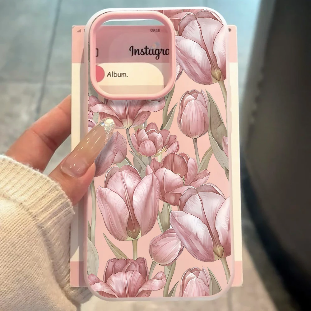 für Xiaomi Redmi Note 14 13 12 11 10 Pro Plus 4G 5G Redmi 14C 13C 15C Vintage Tulpenblumen INS Handyhülle Silikon TPU Cover – Detail 5