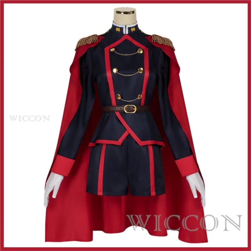 Costume de Cosplay de Soldat Chrétien en Chaîne pour Femme, Perruque, Uniforme Rouge Everak, Ensemble Complet, Sexy, Carnaval, Halloween, Nouveau, 2024