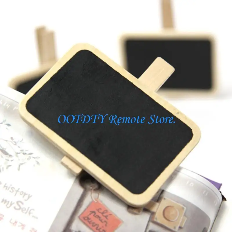 50Pcs Small Chalkboard Message Board Signs with Clips for Memos Notes Label