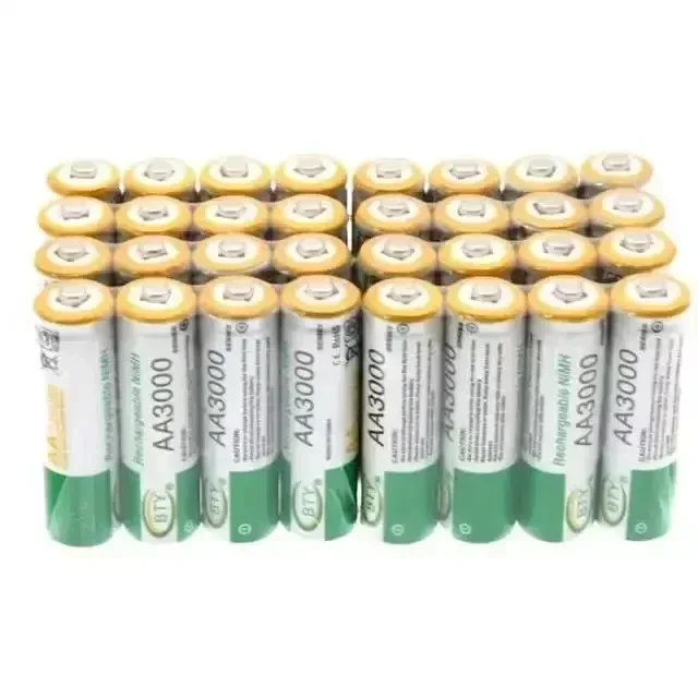 AA battery 3000mAh 1.2 V Rechargeable Battery AA 3000mAh NI-MH 1.2V Rechargeable 2A Baterias 3000+Free shipping