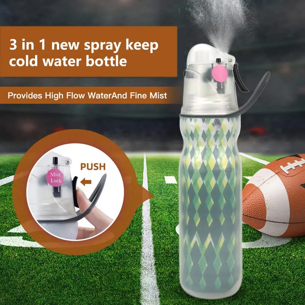 Sports Water Bottle Insulated Mist Spray Water Bottle Gym Sports Bpa-free Leak-proof Drinking Bottle Cooling Mist Water Bottles