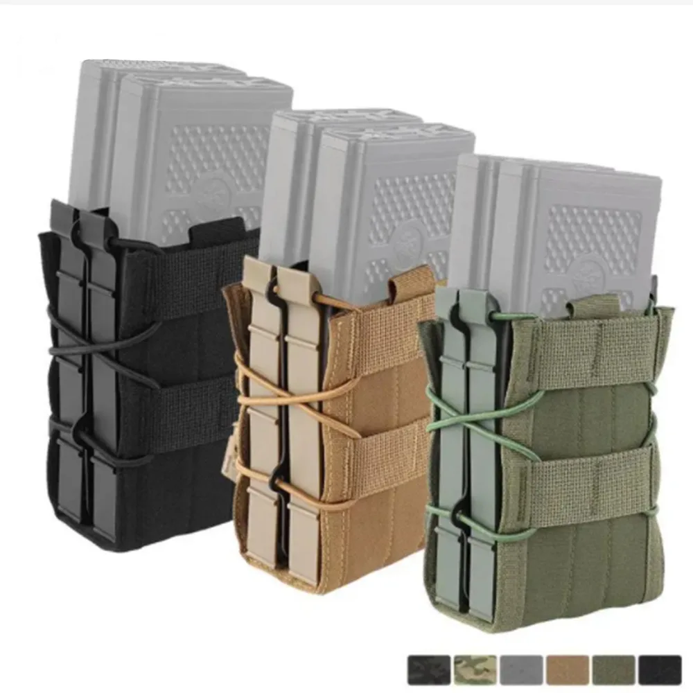 

7.62 5.56 Tactical Molle Rifle Magazine Pouch Double Stack Mag Holster M4 AK AR15 Outdoor Hunting Airsoft Vest Pouches Waist Bag