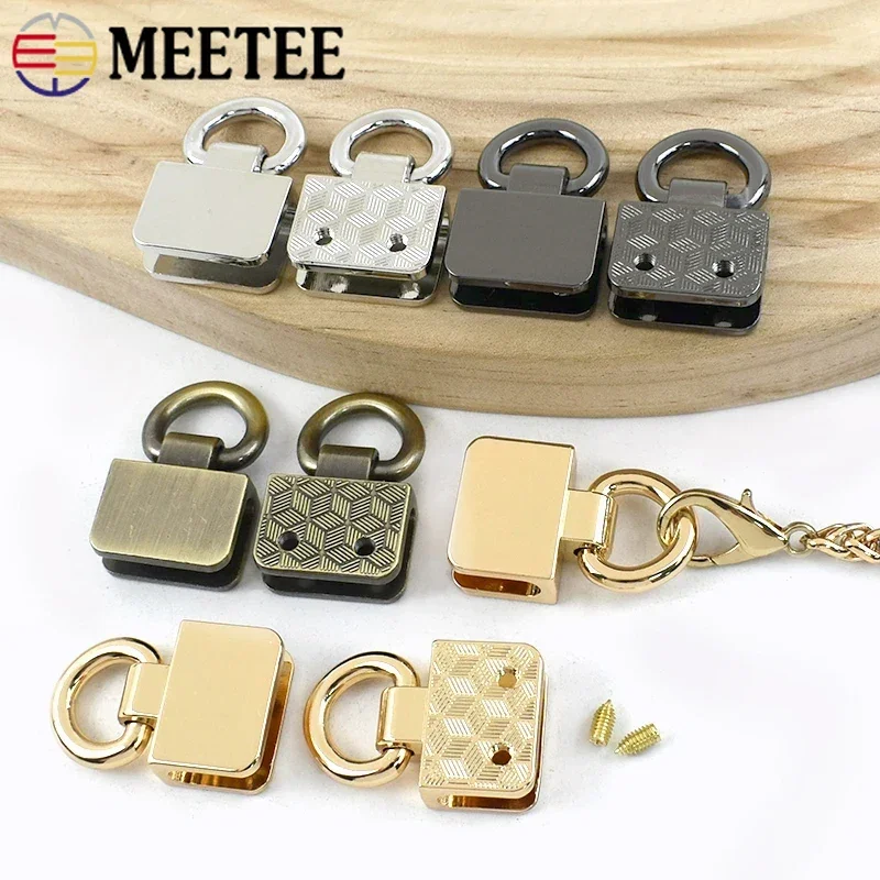 2/4 قطعة Meetee 32x19 مللي متر مشبك جانبي معدني مشبك حقيبة يد حزام D حلقة موصل المرأة حقيبة المسمار هوك الديكور إكسسوارات الأجزاء الداخلية للكمبيوتر
