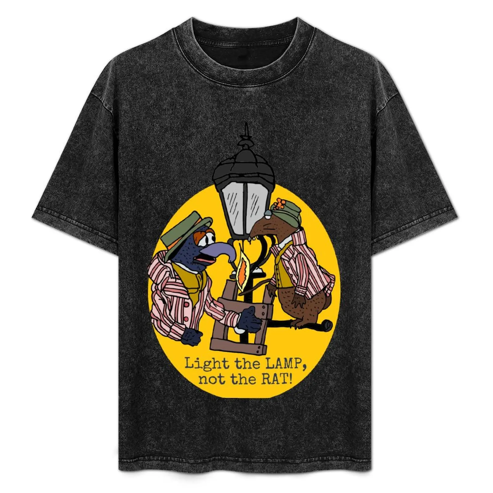 Light the lamp, not the rat! - Muppet Christmas Carol T-Shirt Urban Style Casual Short Sleeve Top