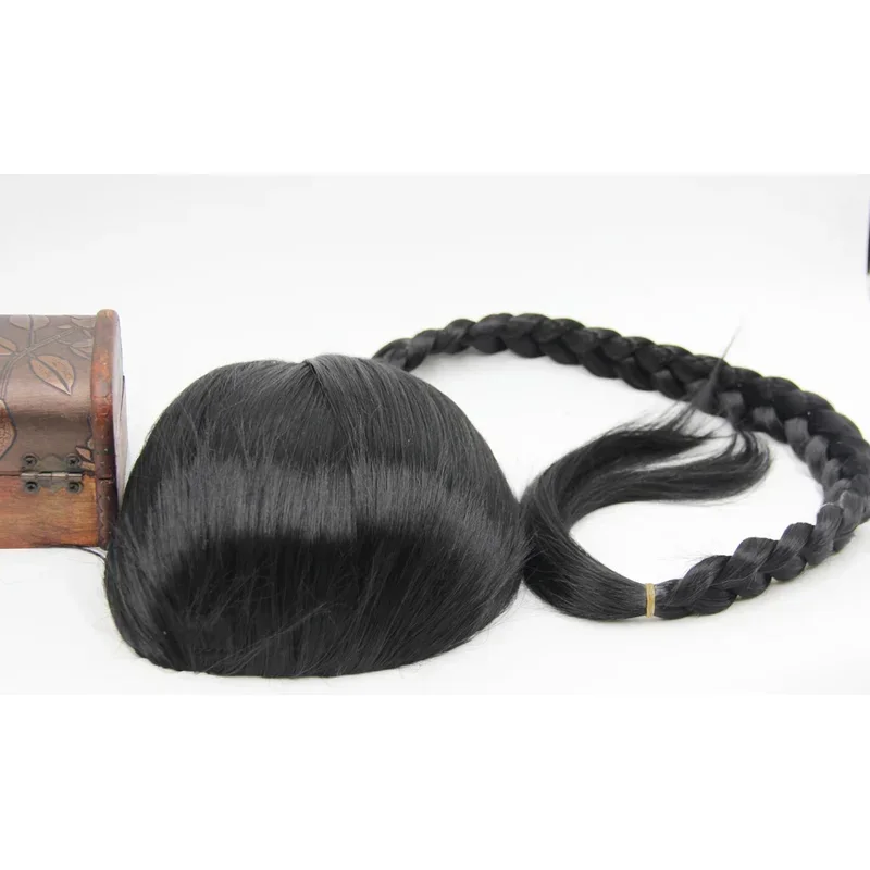 3 Colors Qing Dynasty Long Braid Hair Accessories For Men Prince Childe Cosplay Chinese Ancient Times Men Antique Movie Play