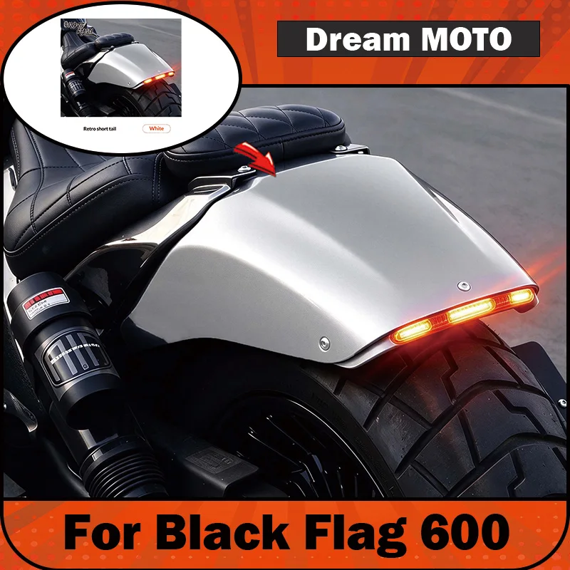 【Premium】For Black Flag 600 after-modification mudguard license plate holder and mudguard components for Black Flag 600 with sho