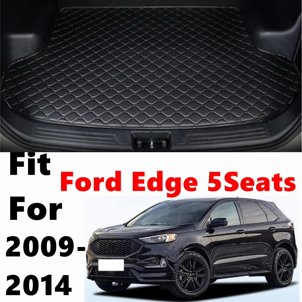 Maßgeschneiderte Auto-Kofferraummatte für FORD Edge 5-Sitzer 2014 2013 2012 2011-2009, hintere Laderaumauskleidung, Kofferraumwanne, Teppichschutz, Zubehör