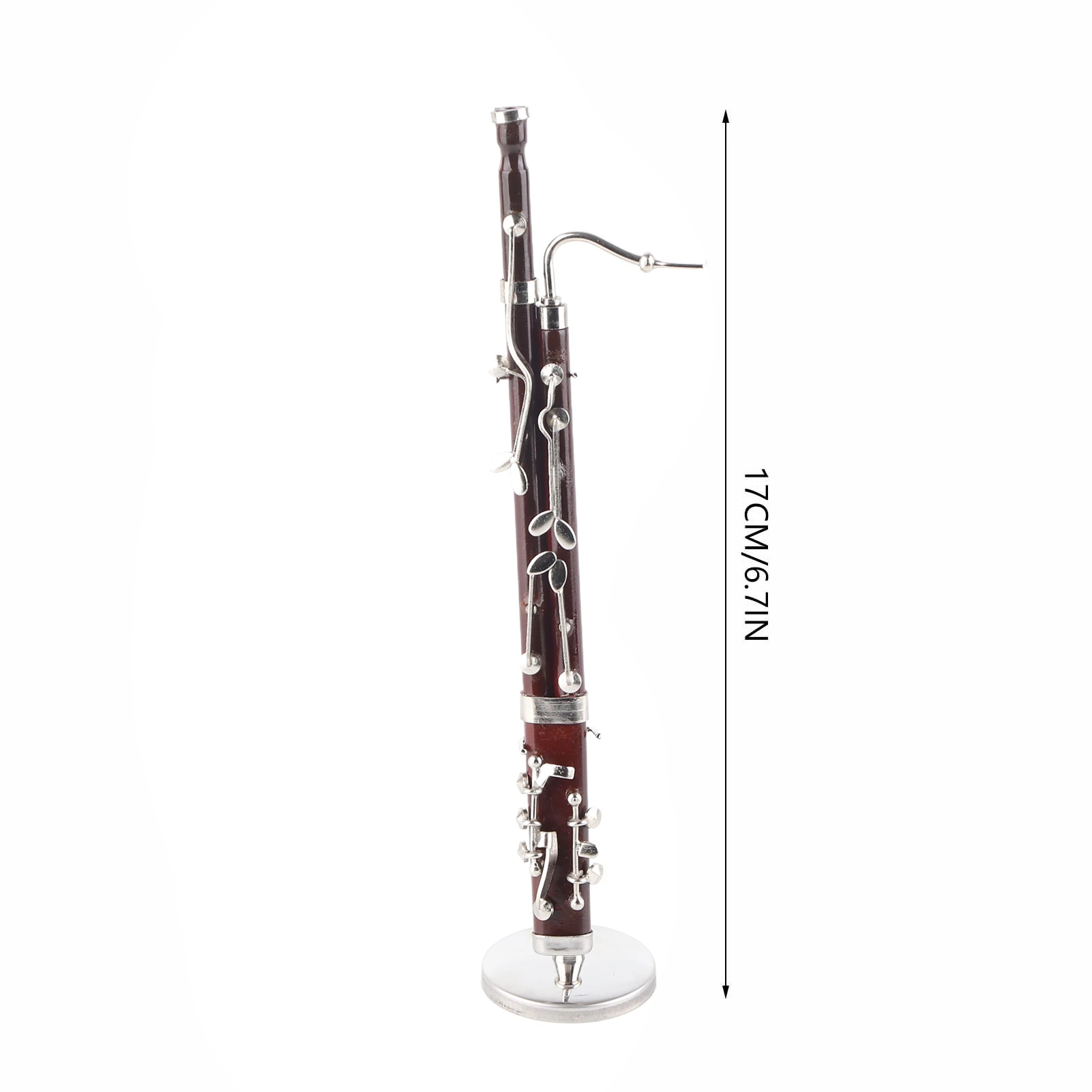 17cm Basson Ornaments Miniature  Figurines Basson Ornaments Decoration Mini Musical Instrument Model Birthday Gift Craft